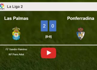 Las Palmas surprises Ponferradina with a 2-0 win. HIGHLIGHTS
