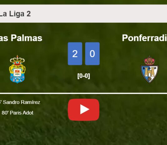 Las Palmas surprises Ponferradina with a 2-0 win. HIGHLIGHTS