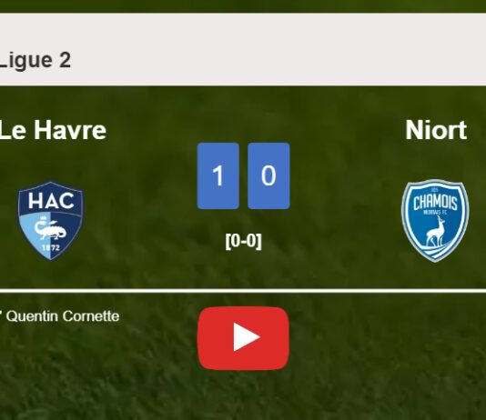 Le Havre prevails over Niort 1-0 with a late goal scored by Q. Cornette. HIGHLIGHTS