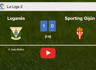 Leganés overcomes Sporting Gijón 1-0 with a goal scored by J. Muñoz. HIGHLIGHTS