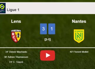 Lens overcomes Nantes 3-1. HIGHLIGHTS