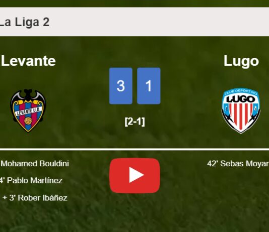 Levante beats Lugo 3-1. HIGHLIGHTS