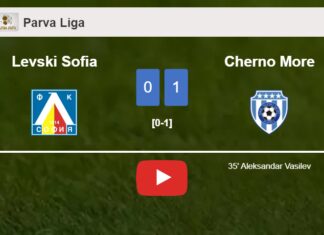 Cherno More conquers Levski Sofia 1-0 with a goal scored by A. Vasilev. HIGHLIGHTS