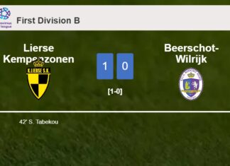 Lierse Kempenzonen defeats Beerschot-Wilrijk 1-0 with a goal scored by S. Tabekou