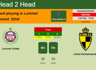 H2H, PREDICTION. Lommel United vs Lierse Kempenzonen | Odds, preview, pick, kick-off time 11-02-2023 - First Division B