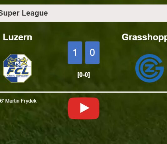 Luzern conquers Grasshopper 1-0 with a goal scored by M. Frydek . HIGHLIGHTS