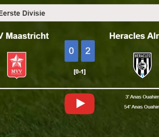 A. Ouahim scores a double to give a 2-0 win to Heracles Almelo over MVV Maastricht. HIGHLIGHTS