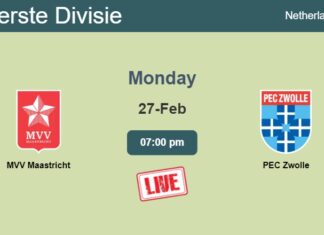How to watch MVV Maastricht vs. PEC Zwolle on live stream and at what time