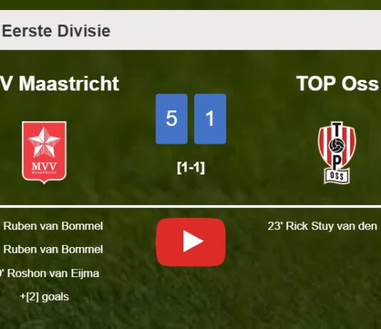 MVV Maastricht destroys TOP Oss 5-1 with a fantastic performance. HIGHLIGHTS