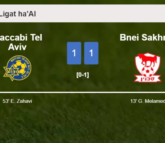 Maccabi Tel Aviv and Bnei Sakhnin draw 1-1 on Saturday