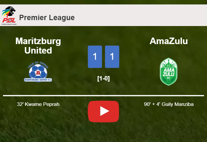 AmaZulu grabs a draw against Maritzburg United. HIGHLIGHTS