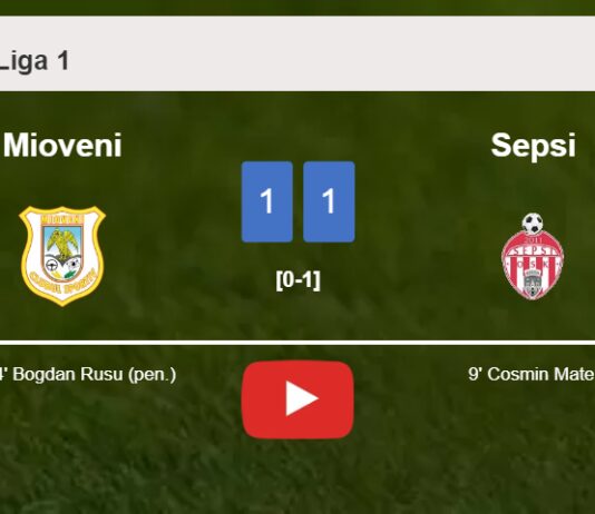 Mioveni snatches a draw against Sepsi. HIGHLIGHTS