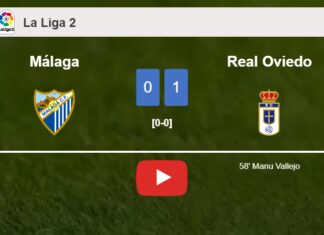 Real Oviedo defeats Málaga 1-0 with a goal scored by M. Vallejo. HIGHLIGHTS