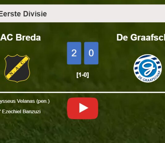 NAC Breda overcomes De Graafschap 2-0 on Friday. HIGHLIGHTS