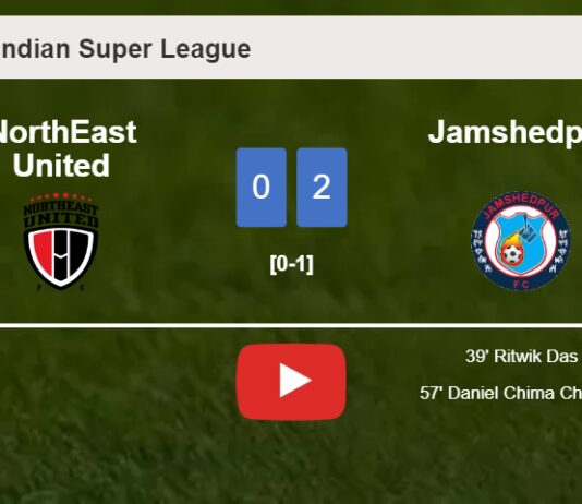 Jamshedpur conquers NorthEast United 2-0 on Saturday. HIGHLIGHTS