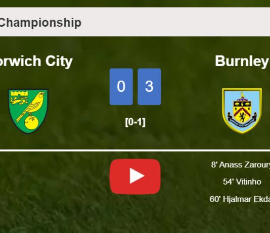 Burnley conquers Norwich City 3-0. HIGHLIGHTS