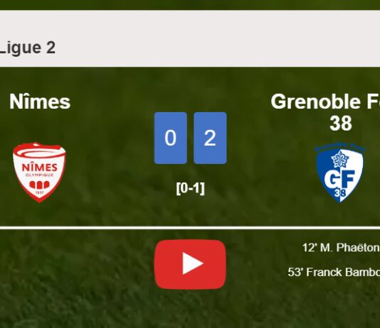 Grenoble Foot 38 defeated Nîmes with a 2-0 win. HIGHLIGHTS