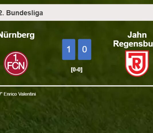 Nürnberg tops Jahn Regensburg 1-0 with a goal scored by E. Valentini