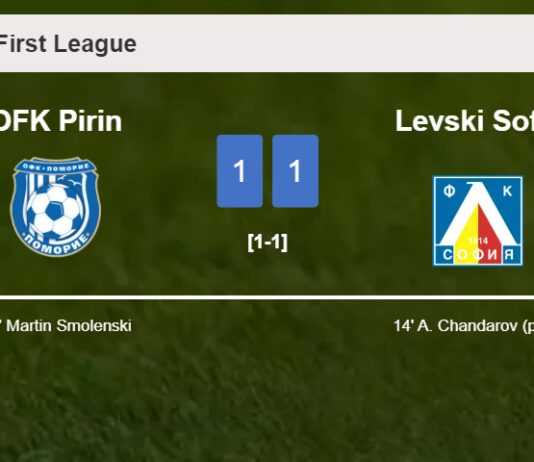 OFK Pirin and Levski Sofia draw 1-1 on Sunday