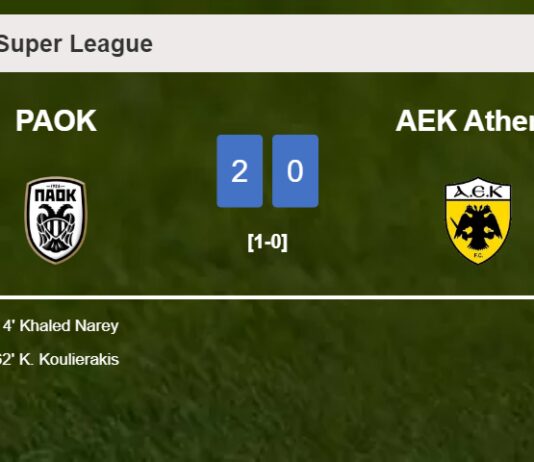 PAOK conquers AEK Athens 2-0 on Sunday
