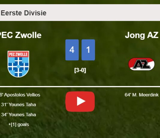 PEC Zwolle demolishes Jong AZ 4-1 with a superb performance. HIGHLIGHTS