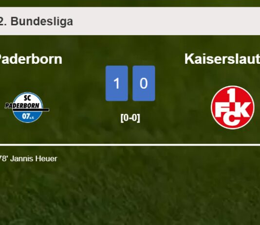 Paderborn conquers Kaiserslautern 1-0 with a goal scored by J. Heuer