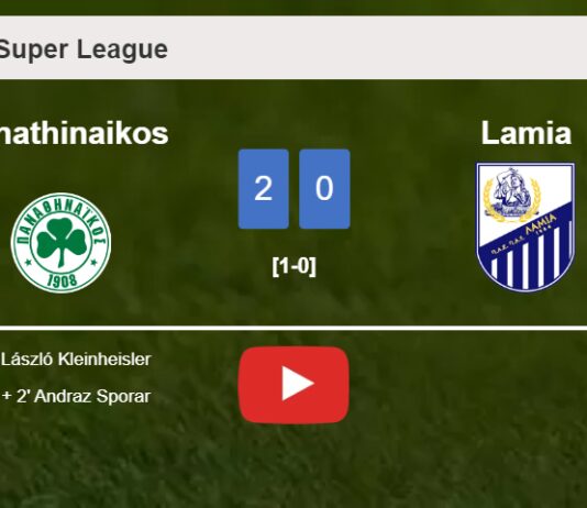 Panathinaikos surprises Lamia with a 2-0 win. HIGHLIGHTS