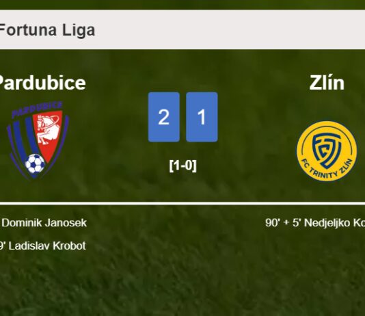 Pardubice steals a 2-1 win against Zlín