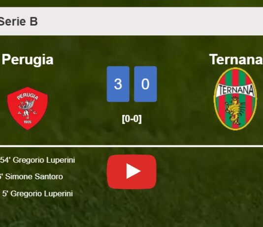Perugia wipes out Ternana with 2 goals from G. Luperini. HIGHLIGHTS