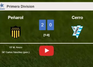 Peñarol defeats Cerro 2-0 on Saturday. HIGHLIGHTS