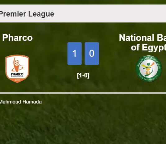 Pharco overcomes National Bank of Egypt 1-0 with a goal scored by M. Hamada