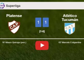 Platense and Atlético Tucumán draw 1-1 on Saturday. HIGHLIGHTS