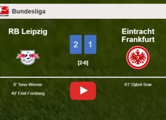RB Leipzig prevails over Eintracht Frankfurt 2-1. HIGHLIGHTS