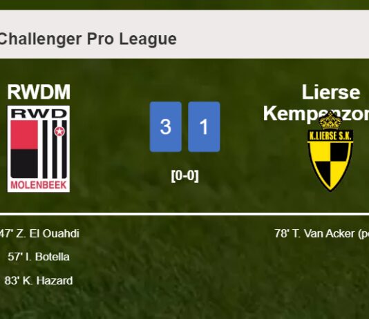 RWDM defeats Lierse Kempenzonen 3-1