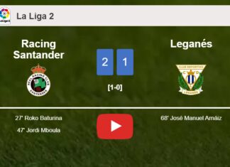 Racing Santander prevails over Leganés 2-1. HIGHLIGHTS