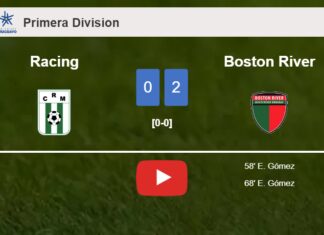 E. Gómez scores 2 goals to give a 2-0 win to Boston River over Racing. HIGHLIGHTS