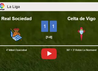 Celta de Vigo grabs a draw against Real Sociedad. HIGHLIGHTS