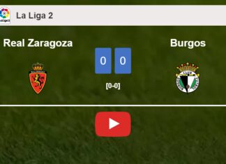 Real Zaragoza stops Burgos with a 0-0 draw. HIGHLIGHTS