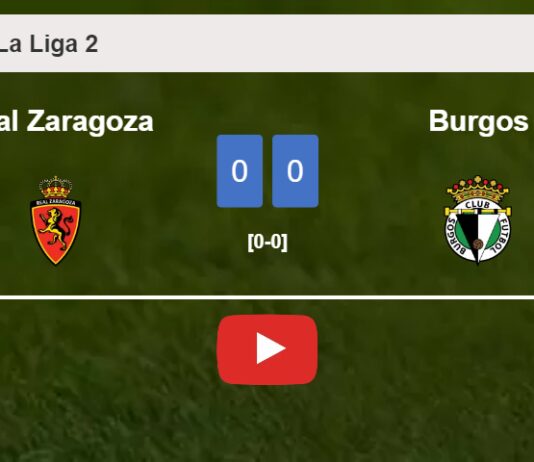 Real Zaragoza stops Burgos with a 0-0 draw. HIGHLIGHTS