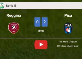Pisa tops Reggina 2-0 on Saturday. HIGHLIGHTS
