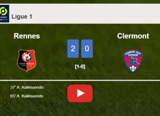 A. Kalimuendo scores 2 goals to give a 2-0 win to Rennes over Clermont. HIGHLIGHTS