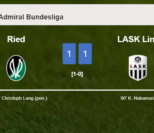 LASK Linz grabs a draw against Ried