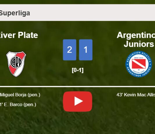 River Plate recovers a 0-1 deficit to beat Argentinos Juniors 2-1. HIGHLIGHTS