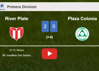 River Plate conquers Plaza Colonia 2-0 on Saturday. HIGHLIGHTS