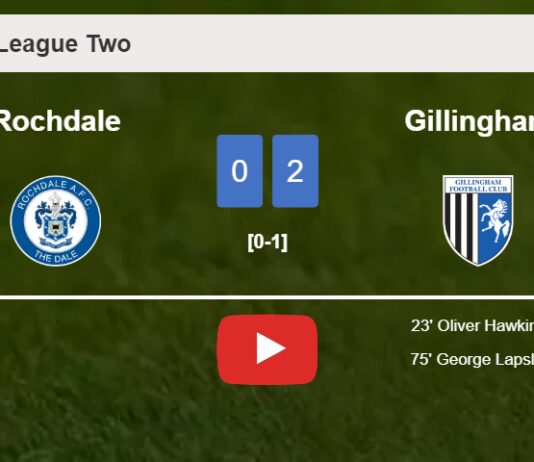 Gillingham tops Rochdale 2-0 on Saturday. HIGHLIGHTS