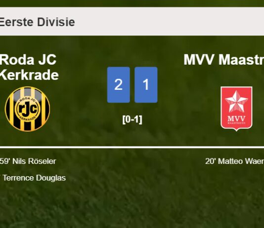 Roda JC Kerkrade recovers a 0-1 deficit to overcome MVV Maastricht 2-1