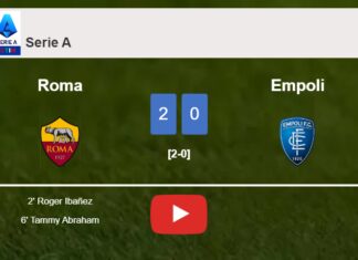 Roma defeats Empoli 2-0 on Saturday. HIGHLIGHTS