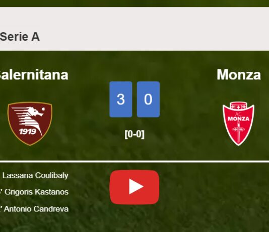 Salernitana defeats Monza 3-0. HIGHLIGHTS