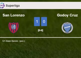 San Lorenzo tops Godoy Cruz 1-0 with a goal scored by A. Bareiro 