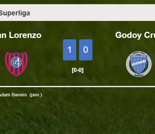 San Lorenzo tops Godoy Cruz 1-0 with a goal scored by A. Bareiro 